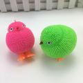 【Trick or Treat Alliance Mall】Cute Chickens Squidgy LED Ball Squeeze Relieve Kids Toy. 