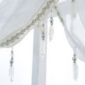 Solid Color Semicircle Kitchen Short Curtain Window Valance Drape Home Decor. 