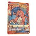 【Serendipity party】DIY Charizard GX Golden Pokemon Cards in English Metal Pokmo Letters Gift Game Cards Rainbow. 