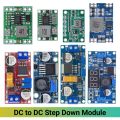 XL4015 LM2596 Mini360 Mini560 MP1584EN 5A 3A 2A DC 4.5-30V to 1.5V-24V adjustable Power Step-down Module DC CC CV Lithium Battery Charging Board Led Power Buck Converter.