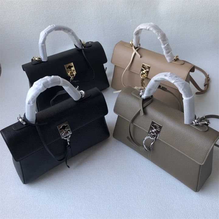 Cafune%20cowhide%20Women's%20vintage%20Briefcase%20stance%20wallet%20Single-shoulder%20crossbody%20portable%20commuter%20Kelly%20Bag%20-%20Image%202