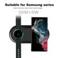 25W 2 in 1 Wireless Charger Pad For Samsung S23 S22 Ultra Galaxy Watch 6 5 Pro 4 3 Active Buds Dual Fast Charging Dock Station. 