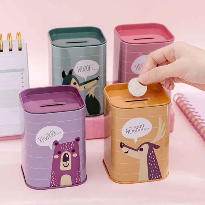 Tinplate Piggy Bank 1pc Storage Box Coin Bank Metal Money Bank Piggy Bank for Kids
