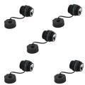 5PCS Panel Mounting RJ45 Waterproof Connector Ethernet LAN Cable Connector with Dust Cap.