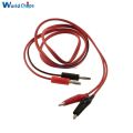 【Daily Necessities For Anyone Store】Pair Banana Plug 4mm To Shrouded Copper Electrical Clip Test Cable Leads 1M For Multimeter Testing Probe. 