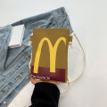 McDonald's school bag, paper bag, printed bento box, bucket bag, personalized student school bag, casual drawstring bag, shoulder bag. 