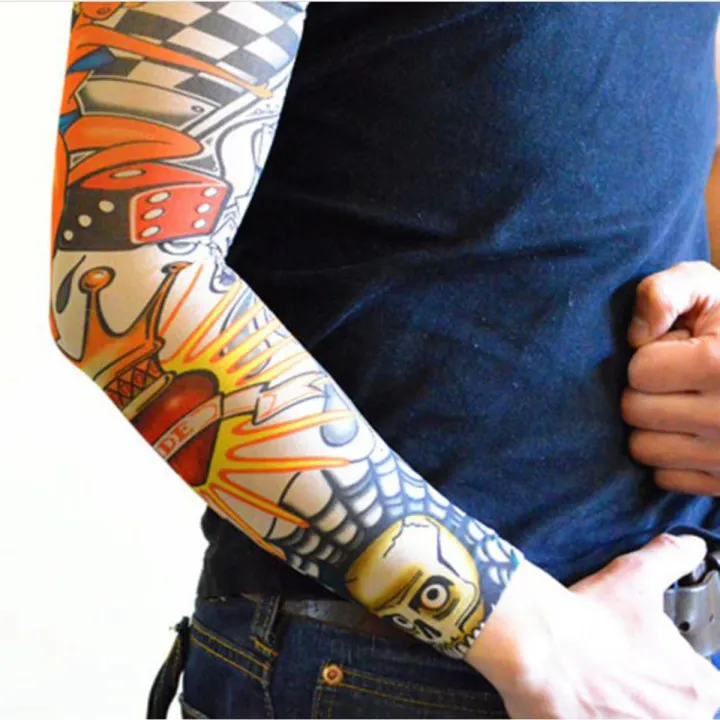 1 PCS Unisex Summer Fake Tattoo Arm Sleeves -Random-Color