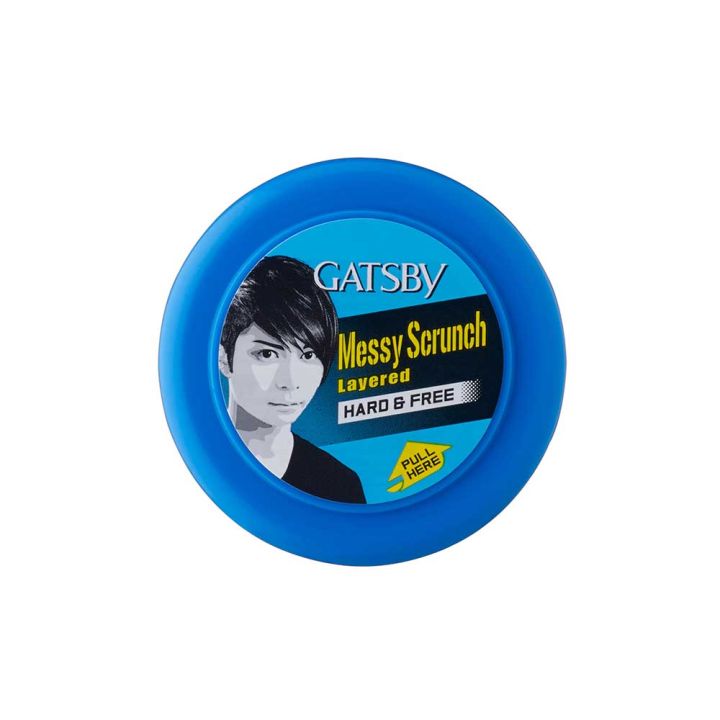 Gatsby Messy Scrunch Hard & Free Hair Styling Wax 75g