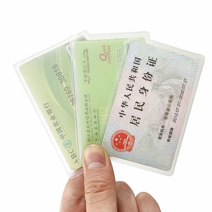 10/5%20Pcs%20Transparent%20PVC%20Card%20Holder,%20Safe%20from%20Damage/Scratch%20-%20Image%205