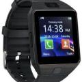 Premiumav DZ09 32GB Memory Card and SIM Slot Smartwatch For Unisex ,Black Smart Watches.