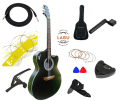 Signature Matt Rosewood Fretboard Acoustic Guitar With Bag,Strap,winder, 1-2-3 luss Extra Strings and 2 Picks and a guitar cable. 