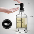 Glass+Stainless Steel Pump Head Glass Bottle Refillable Soap Dispenser Hand Sanitizer Bottle for Bathroom Kitchen Office Public. 