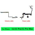 NEW Repair Side Power ON/OFF Key Flex Cable For IPhone 11 12 Pro Max 12 mini Volume Switch Button Ribbon. 