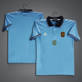 Spain 10 Football Jersey For Men - Half Sleeve Collar Polo t shirt - Spain 10 Jersey.