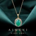 【Cross-border e-commerce 】High-end fashion, light luxury, opal, white jade necklace, celebrity style, diamond necklace woman. 