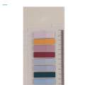 Colorful Index Tabs Aesthetic with Ruler Writable 120Pcs Classification Repositionable Sticky Notes Notepad for School Notebooks Office.