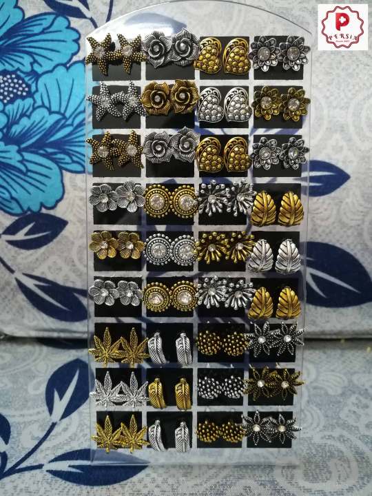 Ear ring set (36/10/5 pairs) | Daraz.com.bd