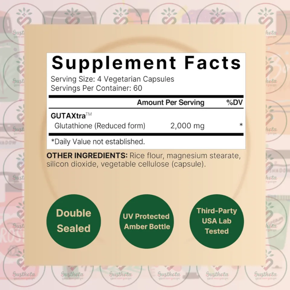 naturebell glutathione price in bangladesh NatureBell Glutathione - 2,000 mg - 240 Vegetarian Capsules - with GUTAXtra  - for Antioxidant and Radiant Skin Health