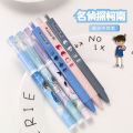 Hobby stationery Detective Conan co-branded triangle rod gel pen 0.5mm full needle tube black cap gel pen.