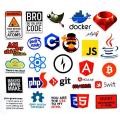Internet Java JS Php Html Cloud Docker   Programming Language Logo Cool Stickers for Laptop Car DIY Stickers. 