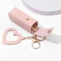 Lipstick Bag With Small Case Mirror For Travel Mini Portable Makeup Lipstick Holder Keychain Fashion Lip Balm Keyring Gift Pouch. 