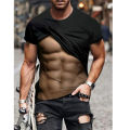 Summer Funny T Shirts Cosplay Fake Muscle 3D Print Cool Men Short Sleeve Oversized T-Shirt Fitness Streetwear Boys Kids Tees Top.