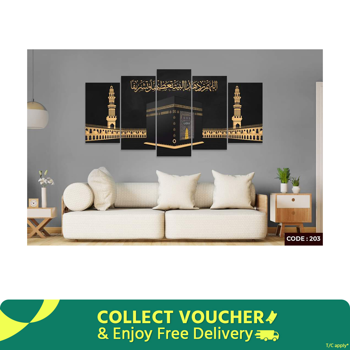 5Pcs In 1 Set Wall Canvas Art printing code#203