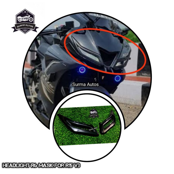 Headlight R6 Mask For YAMAHA R15 V3 Motorcycle