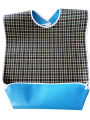 Waterproof oversized adult bag dining elderly bib all cotton drool towel double sided usable. 