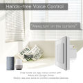 tuya WiFi Smart Curtain Switch Touch Design for Motorized Curtains and Roller Blinds work with Tuya Smart Life App Alexa Google for hands-free voice control.