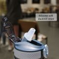 800ml Sports Water Bottle with straw For Camping Hiking Outdoor Plastic Transparent BPA Free Bottle For men Drinkware Water Bottles.