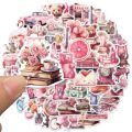 10/50PCS Vintage Pink Girls Decoration Graffiti Stickers DIY Diary Suitcase Scrapbook Phone Laptop Luggage Kawaii Decal Sticker.