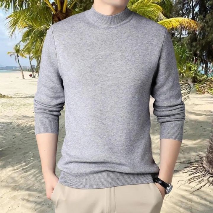 Men%20Fall%20Winter%20Sweater%20Knitted%20Solid%20Color%20Elastic%20Half-high%20Collar%20Long%20Sleeve%20Slim%20Fit%20Pullover%20Soft%20Warm%20Anti-pilling%20Men%20-%20Image%202