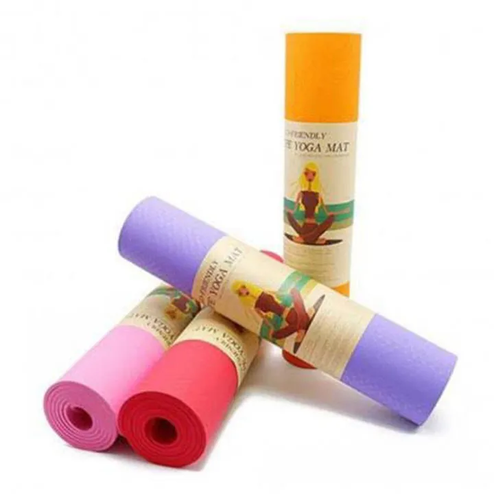 TPE YOGA MAT 8MM- ECO FRIENDLY ( 2' x 6') - 1 pcs - Fitness Mart