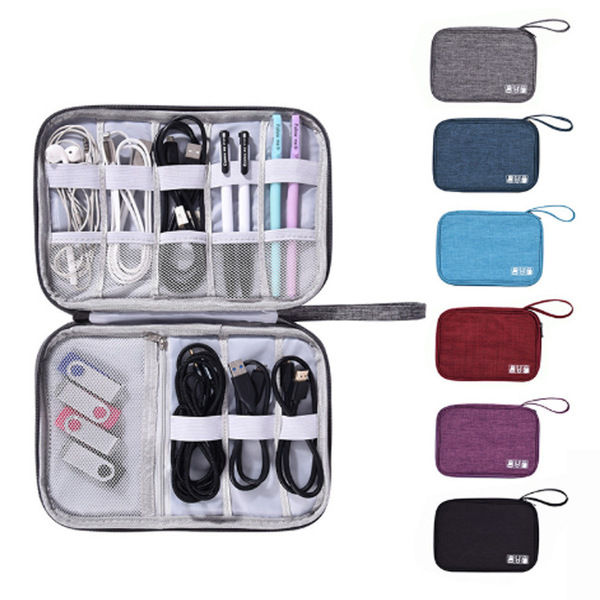 Travel Cable Storage Bag Portable Waterproof Digital Electronic Organizer USB Data Line Charger Plug Storage Bag Travel Cable Organizer