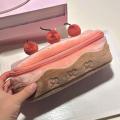 Exquisite Cherry Cake Pen Bag Themed Design Cute Large Capacity Pencil Pouch Plush Pen Bag for Student Supplies School Essentials Gift Item Storage Art Supplies Carrier.