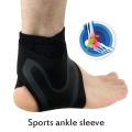 Foot Sleeve Support Elastic Ankle Brace Support Polyester Fiber Black Portable Movement Training Protector. 
