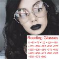 Oversized Round Metal Anti Blue Light Woman Reading Glasses Men Clear Lens Vintage Eyeglasses Presbyopia Large Computer Goggles. 