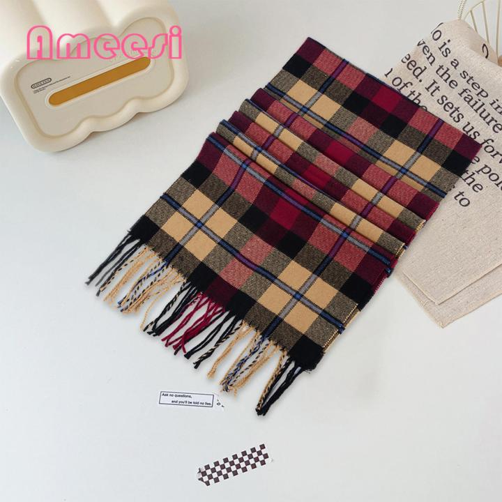 Women%20Plaid%20Scarf%20Cozy%20Plaid%20Tassel%20Scarf%20Warm%20Cashmere%20Shawl%20for%20Couples%20Winter%20Wrap%20Couple%20Warm%20Shawl%20-%20Image%205
