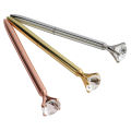 2+20Pcs/Set Big Diamond Crystal Pen Gem Ballpoint Pens Metal Ball Pen Refills Kawaii Magical Pen Fashion School Office Supplies. 