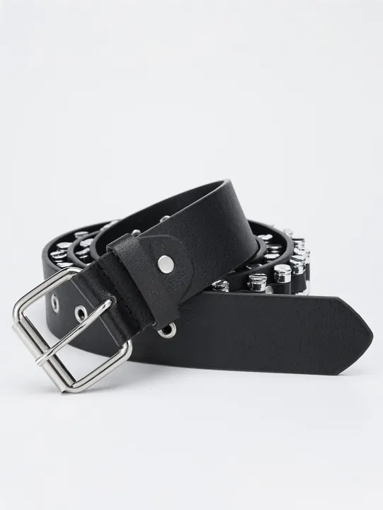 Bullet%20Studded%20Belt%20Punk%20Rock%20Gothic%20Grunge%20Stylish%20with%20Metal%20Buckle%20Artificial%20Bullet%20-%20Image%204