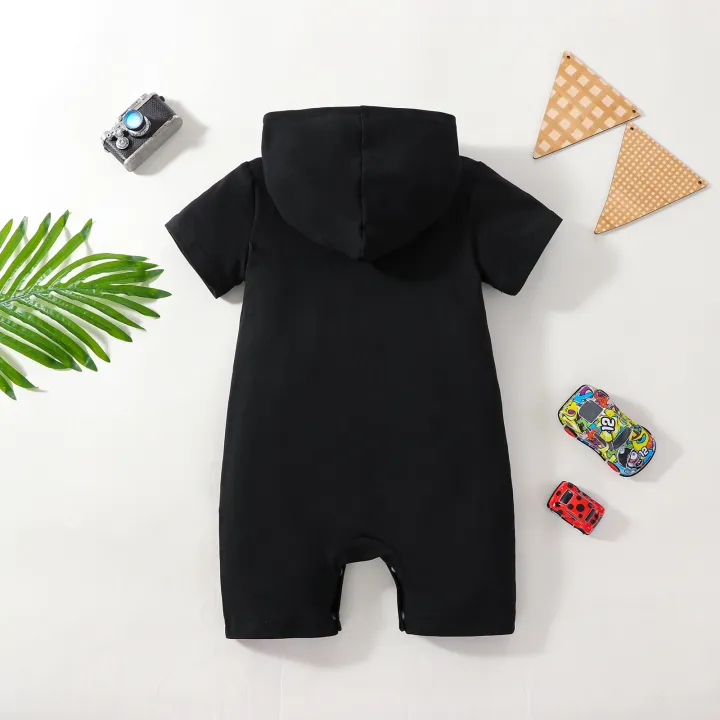 Baby%20Boys%20Casual%20Yes%20I%20Know%20I%20Look%20Like%20My%20Daddy%20Short%20Sleeve%20Hooded%20Romper%20Jumpsuit%20Clothes%20-%20Image%204