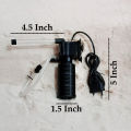 RS-604 3in1 Internal/Underwater Water Filter Pump - Oxygen Supply, Rain Spray, and Water & Dust Filtration For Salt Water & Fresh Water Fish Tank.