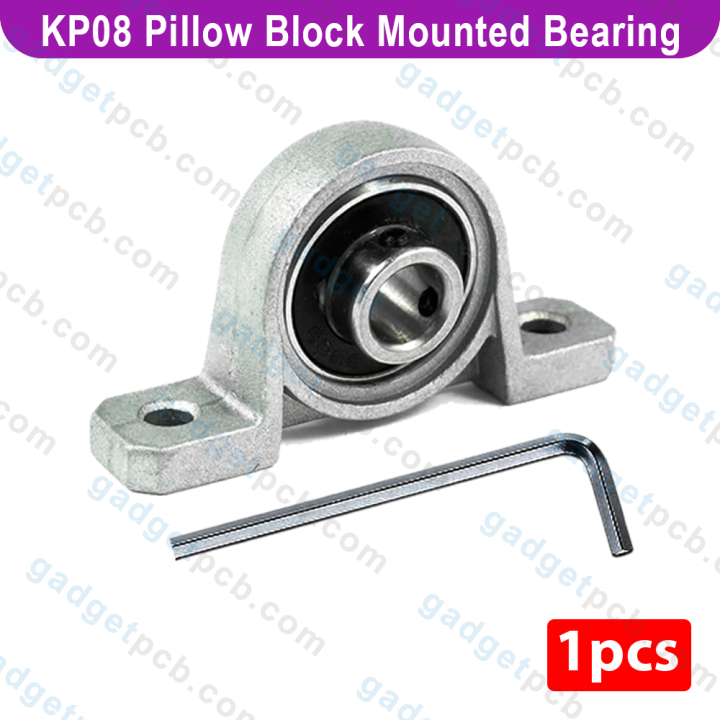 Zinc Alloy KP08 P08 Pillow Block Mounted Ball Bearing 8mm Bore Diameter ...