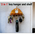 Wooden Key Holder with Wall Decor | Wooden Key Holder for Wall DIY | Five Key Hanger Points | Organize your keys with wooden Showpiece..