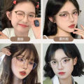 Retro Sven Cat Ear Half-Rim Glasses Female Myopia Degree Fit for Lenses round Frame Plain Face Eyeglass Frame.