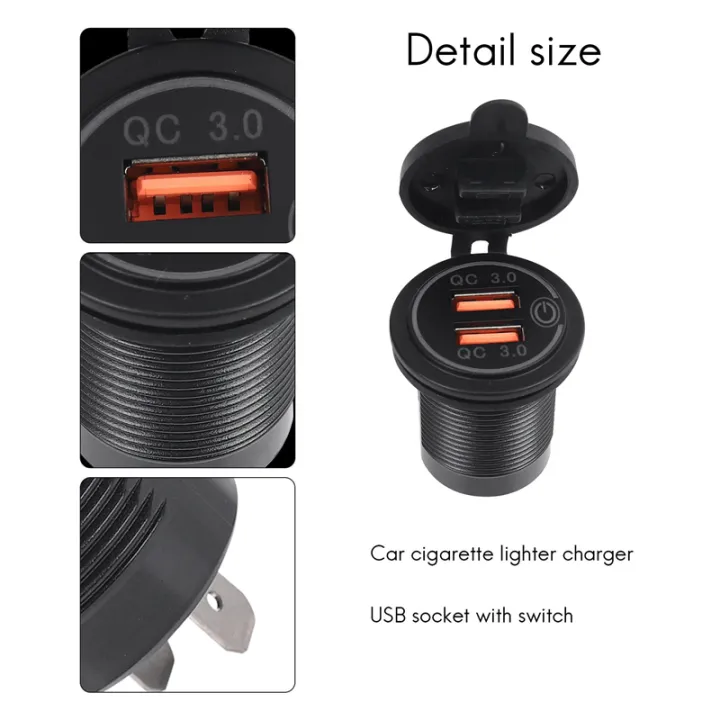 12V%2036W%20Quick%20Charge%203.0%20Dual%20USB%20Car%20Charger%20Orange%20-%20Image%206