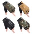 1Pair Hiking Cycling Riding Half Finger Outdoor Tactical Fingerless Gloves Hunting Climbing Gym Gloves For Kids.