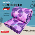 Comforter for Winter King size Exclusive Comforter with full cotton fabric 84*90 inch European cube style (1pcs Box) White , Red , Pink , Blue. 