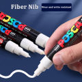 Uni Posca White Markers,Acrylic Waterproof permanente Paint Pen PC-1M 3M 5M POP Poster Advertising Art Supplies posca marcadores. 